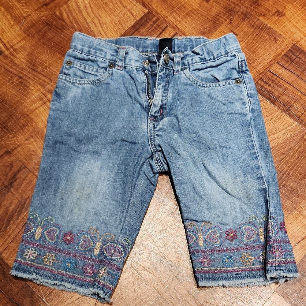 GAP Toddler Denim Shorts with Pink Accents